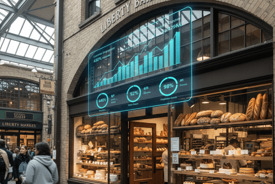 AI-driven content optimization helping a Liberty Market bakery in Lorton VA grow online