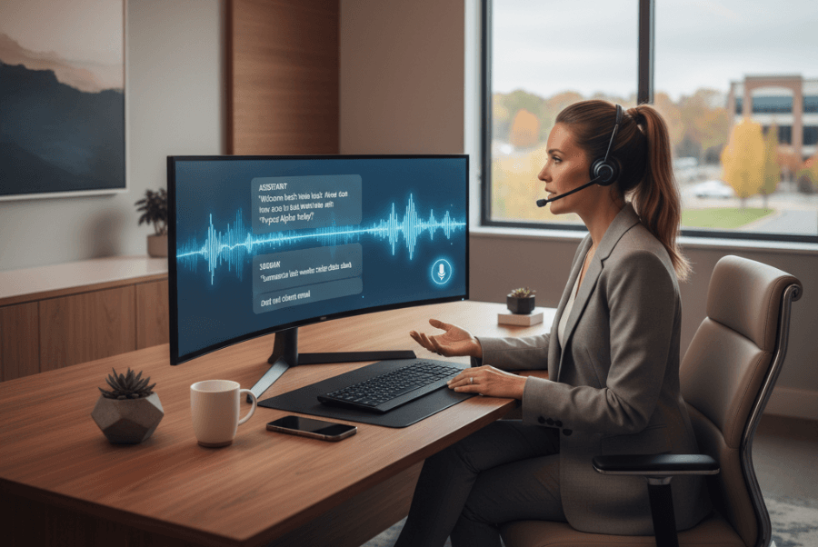 Local business owner exploring what are voice-enabled chatbots Northern VA to improve customer engagement.