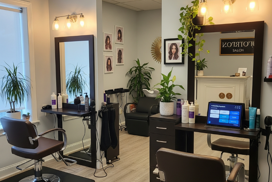 AI appointment booking system for Lorton VA salon