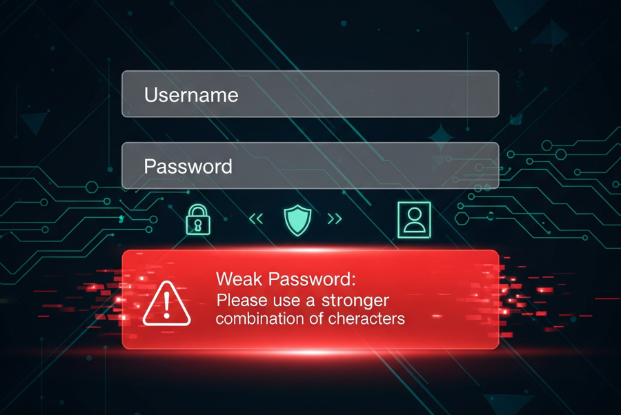 Weak chatbot password risk example for Lorton VA businesses