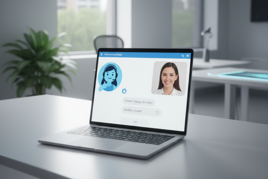 Deep learning AI chatbot assisting customer in Lorton VA