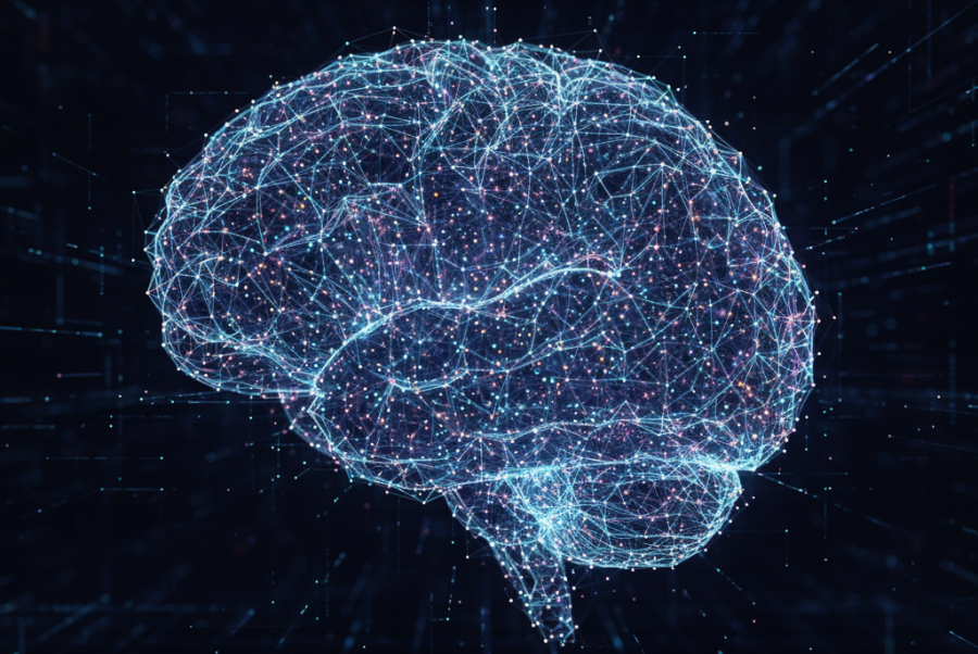Visual representation of AI analyzing local content patterns for Lorton VA SEO