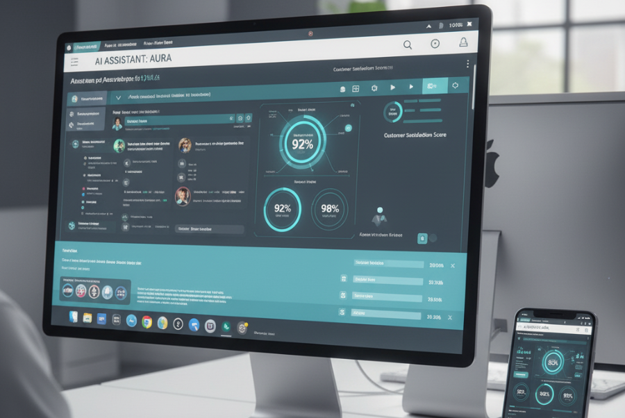 Example of a customer service AI agent interface used by Fairfax VA businesses