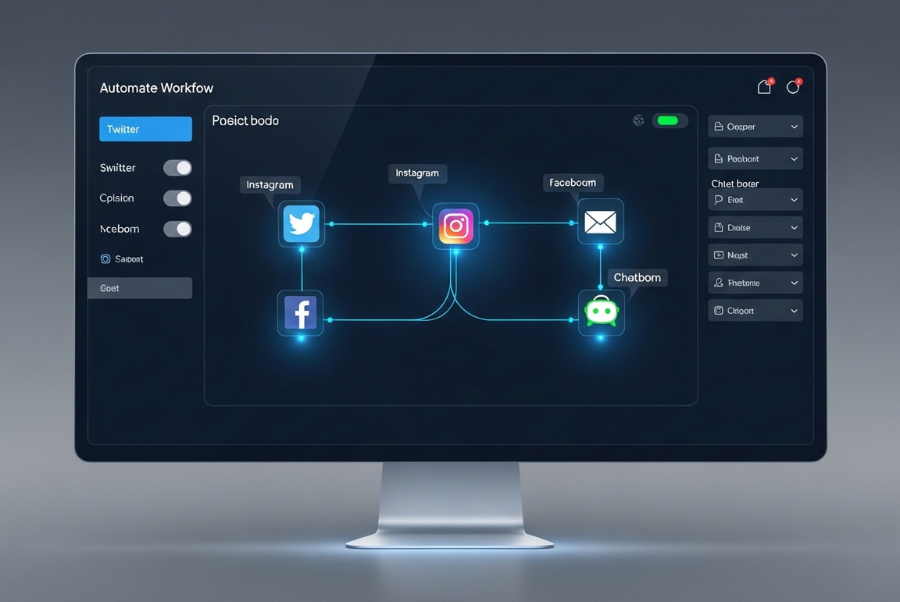 marketing automation Northern VA system connecting social media and email workflows