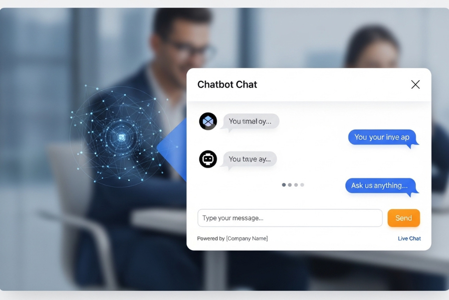 AI chatbot responding instantly to customer inquiries