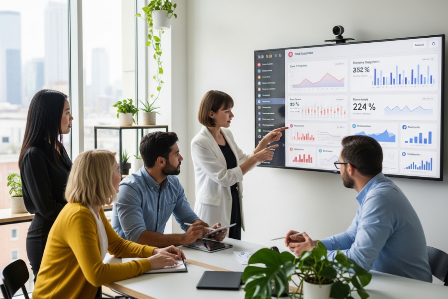 data driven marketing Northern Virginia team analyzing social data