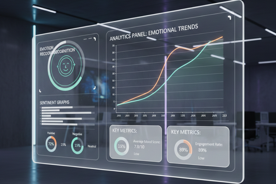 Dashboard of AI emotion recognition and sentiment analysis tools used in chatbots