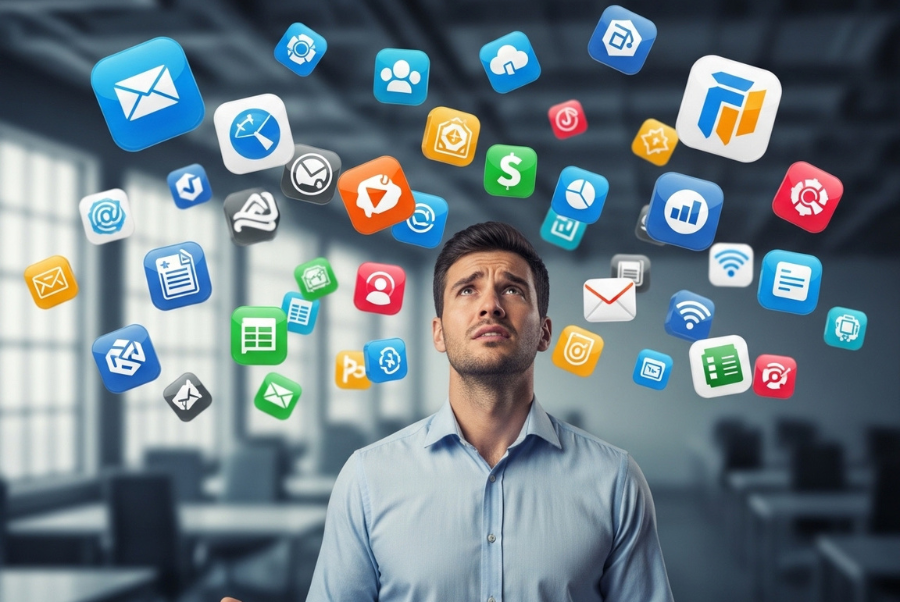 business owner overwhelmed by too many AI tools in Lorton VA